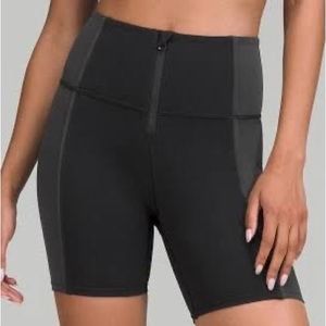 Nwot lululemon hike to swim 6” shorts size 4 black gray